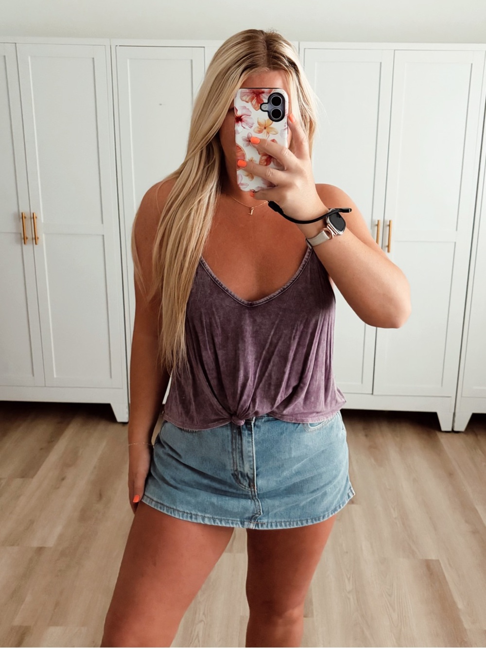 Purple Women's Crop Tank Top